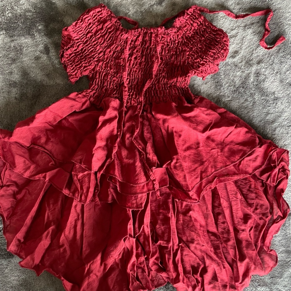 Mommy and me brand new burgundy dresses, size S adult and 9-12M kids